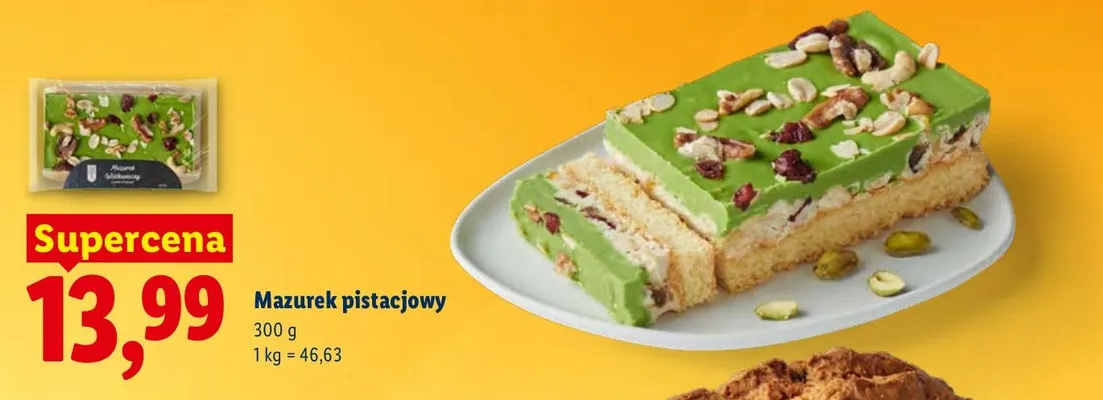 Mazurek pistacjowy promocja w Lidl