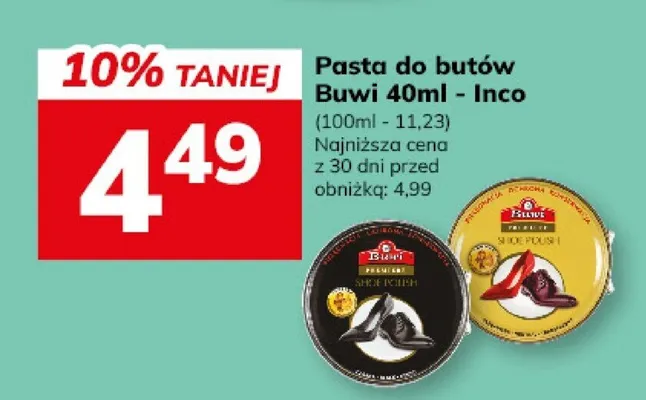 Pasta do butów Buwi 40ml - Inco promocja w Hitpol