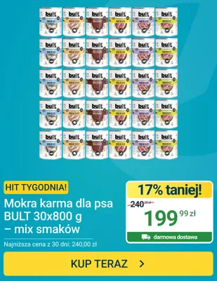 Mokra karma dla psa BULT 30-pak 800 g – mix smaków promocja w ERLI