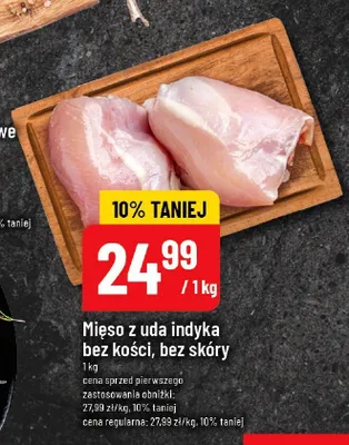 Mięso z uda indyka bez kości bez skóry promocja w POLOmarket