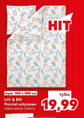 Pościel satynowa Liv & Bo 140x200 cm promocja w Kaufland