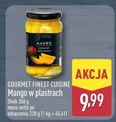 Mango w plastrach Gourmet Finest Cuisine promocja w Aldi