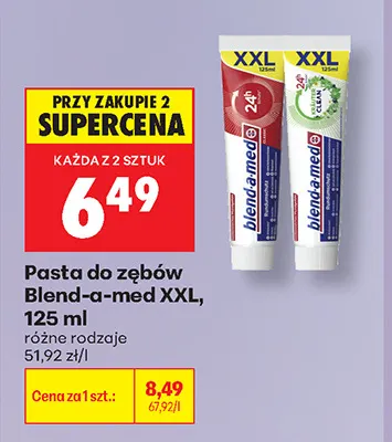 Pasta do zębów Blend-a-med 24h XXL promocja w Biedronka