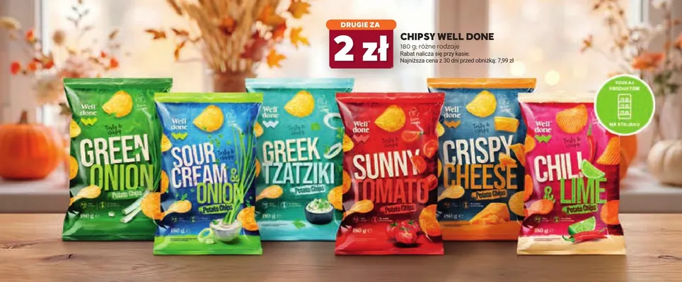 Chipsy Chili & Lime Well Done promocja w Stokrotka