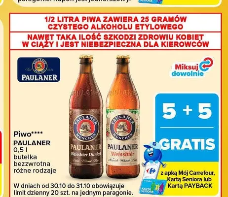 Piwo Paulaner promocja w Carrefour