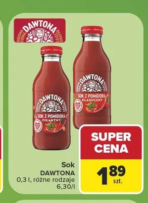 Sok z pomidora pikantny Dawtona promocja w Carrefour