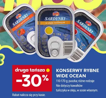 Sardynki w oleju roślinnym Wide Ocean promocja w Stokrotka