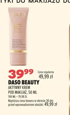Aktywny krem pod makijaż Daso Beauty promocja w Drogerie Natura