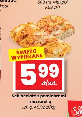 Schiacciata z pomidorami i mozzarellą promocja w emma MARKET