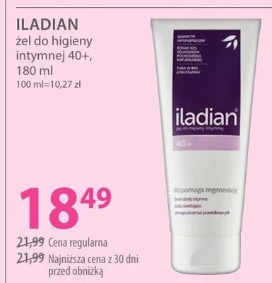 Żel do higieny intymnej 40+ Iladian promocja w Hebe