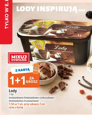 Lody śmietankowo-czekoladowe Eskiss promocja w Leclerc
