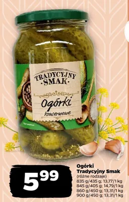 Ogórki (różne rodzaje)  promocja w Netto