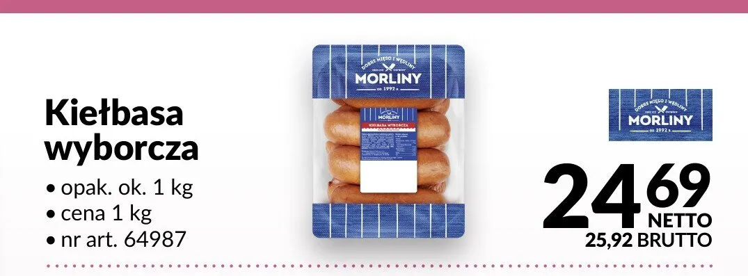 Kiełbasa wyborcza Morliny promocja w Makro