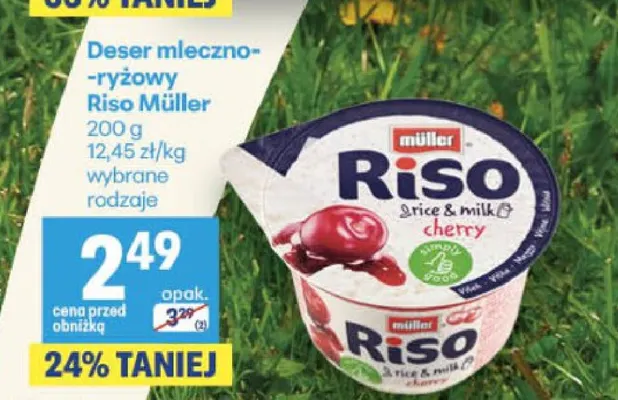 Deser mleczno-ryżowy Riso Müller promocja w Delikatesy Centrum