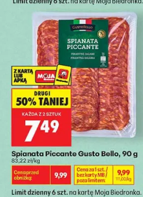 Spianata Piccante Gusto Bello promocja w Biedronka