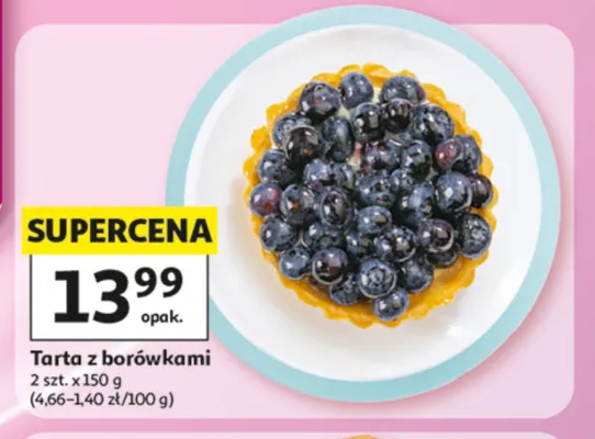 Tarta z borówkami promocja w Auchan