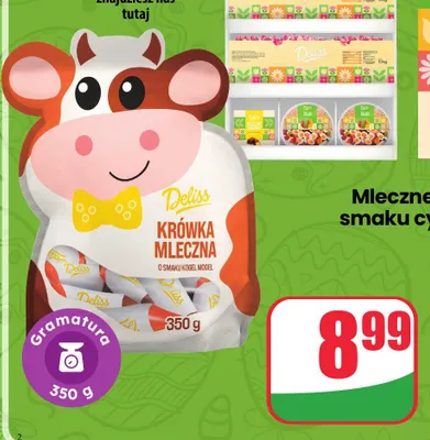 Cukierki krówka o smaku kogel mogel Deliss promocja w Dino