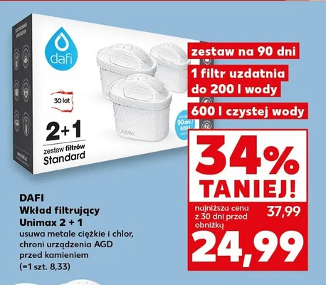 Wkład filtrujący DAFI Unimax 3-pak promocja w Kaufland