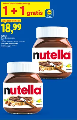Krem do smarowania Nutella promocja w Lidl