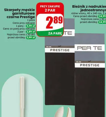 Skarpety męskie garniturowe czarne Prestige promocja w Dino