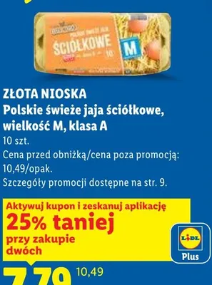 Jajka ściółkowe Złota Nioska polskie świeże wielkość M klasa A promocja w Lidl