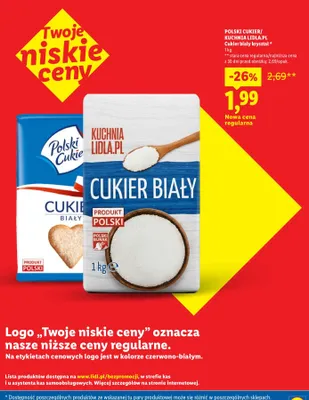 Cukier biały kryształ promocja w Lidl