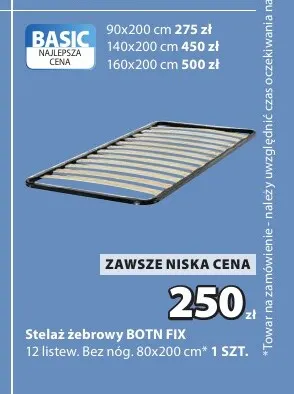 Stelaż żebrowy Botn Fix 80x200 cm promocja w Jysk