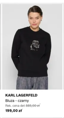 Bluza Karl Lagerfeld czarny promocja w Lounge by Zalando