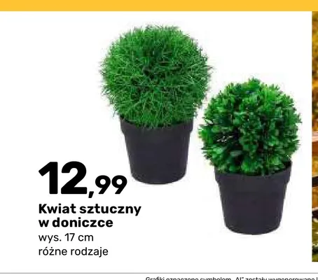Kwiat sztuczny w doniczce promocja w Bricomarche