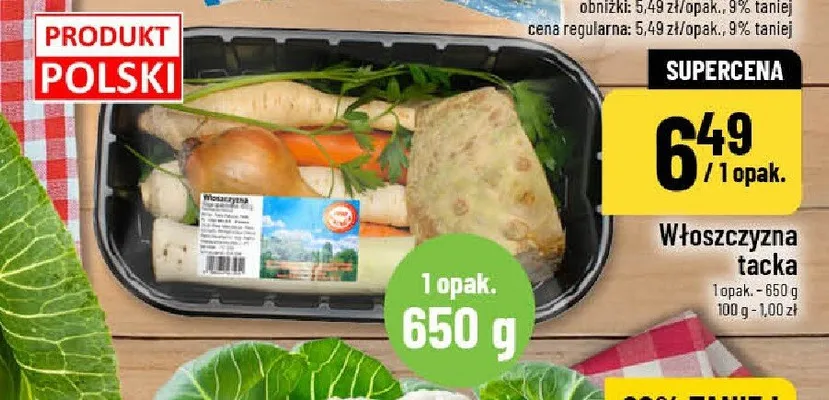 Włoszczyzna tacka promocja w POLOmarket