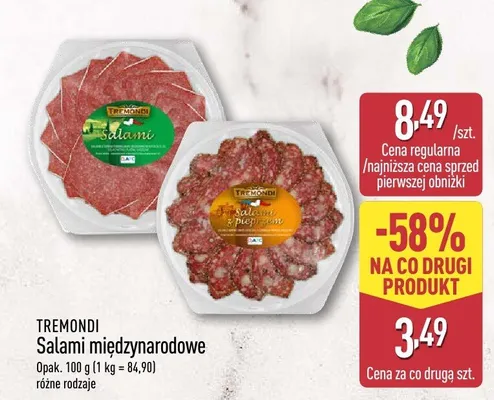 Salami międzynarodowe różne rodzaje promocja w Aldi
