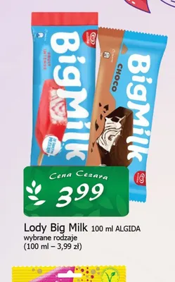 Lody Big Milk 100ml promocja w CEZAR Delikatesy