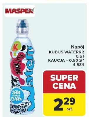 Napój Kubuś Waterrr promocja w Carrefour Market