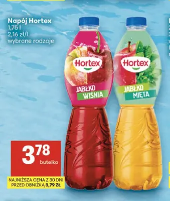 Napój Hortex jabłko wiśnia promocja w Delikatesy Centrum