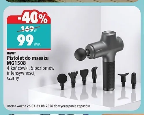 Pistolet do masażu Havit MG1508 promocja w Biedronka