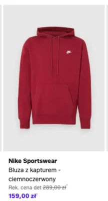 Bluza z kapturem Nike Sportswear ciemnoczerwony promocja w Lounge by Zalando
