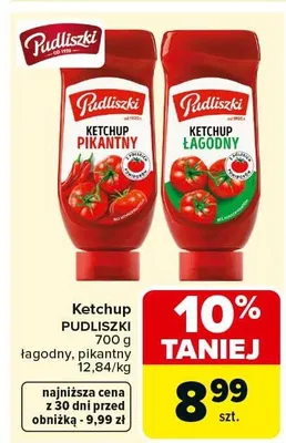 Ketchup łagodny/pikantny promocja w Carrefour Market