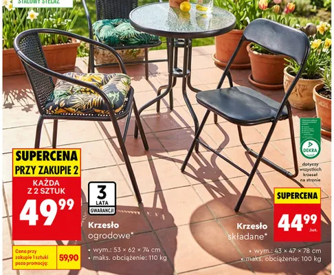 Krzesło składane promocja w Biedronka