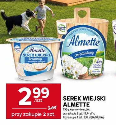 Serek wiejski Almette kremowy promocja w Stokrotka