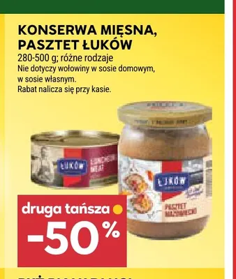 Konserwa mięsna Łuków promocja w Stokrotka
