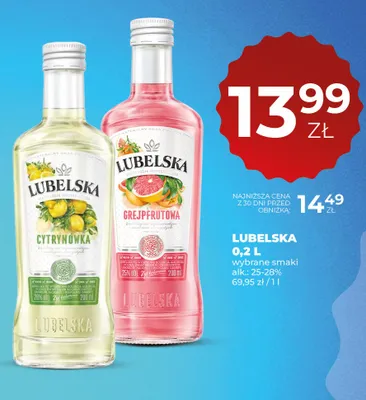 Likier Lubelska Cytrynówka promocja w Duży Ben