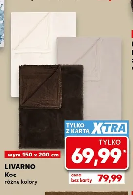 Koc Livarno 150x200 cm promocja w Kaufland