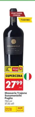 Wino czerwone Masseria Trajone Susumaniello Puglia promocja w Biedronka