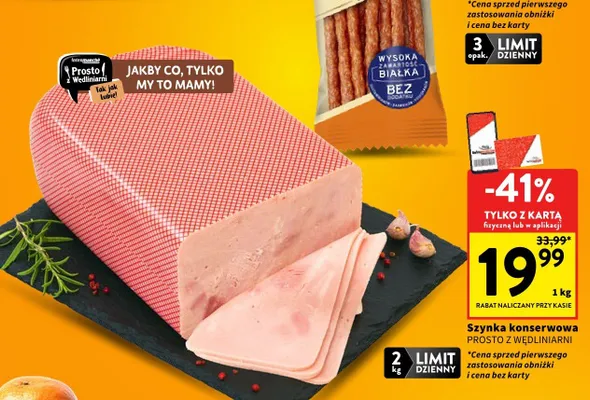 Szynka konserwowa PROSTO Z WĘDLINIARNI promocja w Intermarche