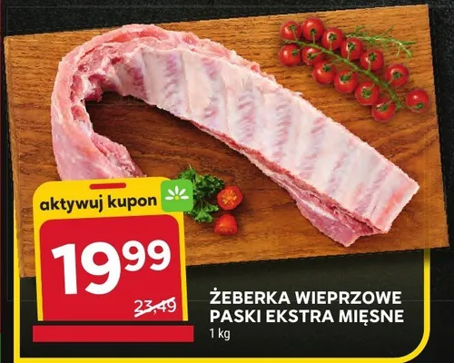 Żeberka wieprzowe paski ekstra mięsne promocja w Stokrotka
