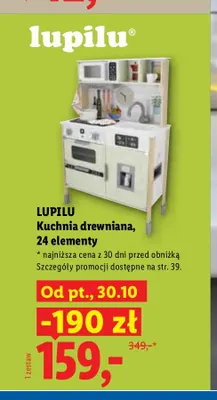 Kuchnia drewniana 24 elementy Lupilu promocja w Lidl