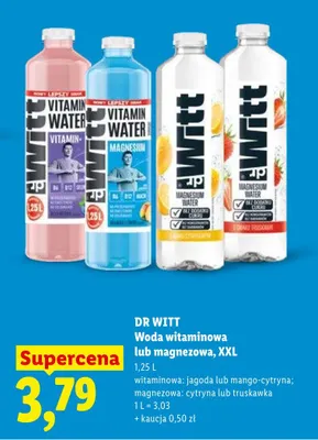 Woda witaminowa jagoda Dr Witt XXL promocja w Lidl