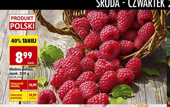 Malina polska promocja w Biedronka