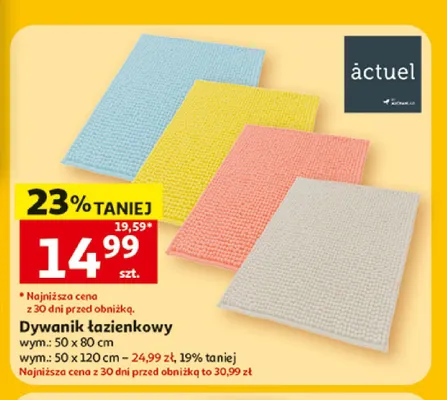 Dywanik łazienkowy Actuel 50x80 cm promocja w Auchan