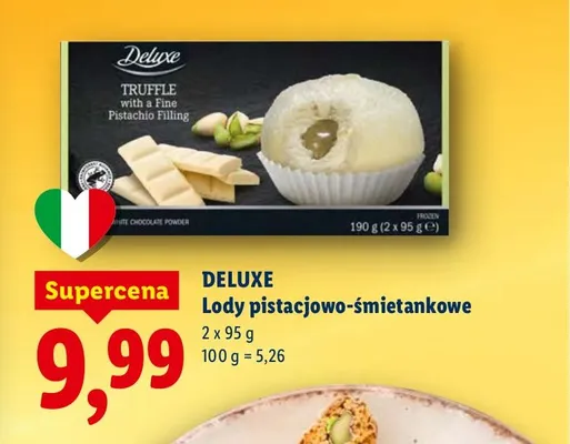 Lody pistacjowo-śmietankowe promocja w Lidl